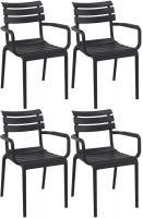 4er Set Stühle Paris schwarz