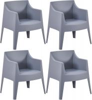 4er Set Stühle Bartal grau 