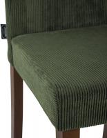 2er Set Esszimmerstuhl Ina Cord antik dunkel grün 