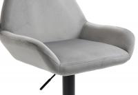 2er Set Barhocker Braga Samt schwarz grau 