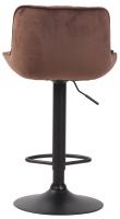 2er Set Barhocker Lentini Samt schwarz braun 