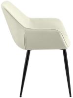 2er Set Esszimmerstuhl Luena Stoff creme 