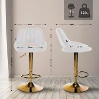 Barhocker Milet Kunstleder gold weiß 