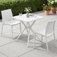 Gartenmöbel-Set Amino mit 2 Stühlen weiß 