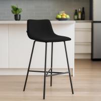 Barhocker Altona Stoff schwarz