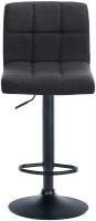 2er Set Barhocker Calma Stoff schwarz dunkelgrau 