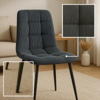 Esszimmerstuhl Antibes Cord schwarz