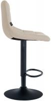 2er Set Barhocker Jerry Stoff schwarz creme 