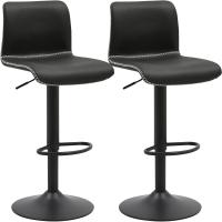 2er Set Barhocker Henchy Kunstleder schwarz 2er Set Barhocker Henchy Kunstleder schwarz