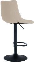 2er Set Barhocker Jerry Stoff schwarz creme 