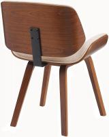 Besucherstuhl Beverley Stoff walnuss/creme 