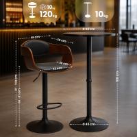 2er Bartisch Set Kivo schwarz 