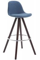 Barhocker Franklin Stoff Rund Cappuccino (eiche) blau