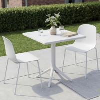 Gartenmöbel-Set Nerra mit 2 Stühlen weiß 
