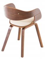 2er Set Stühle Kingston Kunstleder walnuss/creme 