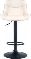 2er Set Barhocker Vonore Kunstleder schwarz creme 