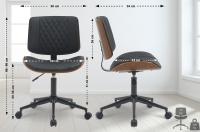 Bürostuhl Plover Kunstleder walnuss/schwarz