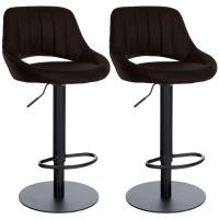2er Set Barhocker HD Milet B Kunstleder braun 