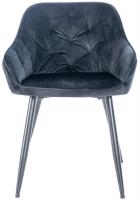 Besucherstuhl Cassis Samt schwarz 