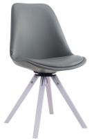 Besucherstuhl Calais square weiß (eiche) grau