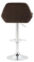 2er Set Barhocker Braga Samt chrom braun 