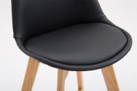 Barhocker Cannes Kunstleder Natura schwarz 