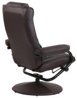 Sessel Ennis mit Fußhocker braun 