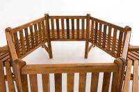 Baumbank Sonja mit Armlehnen 250 cm teak 