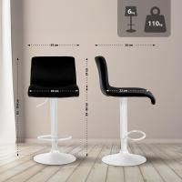 Barhocker Hover Samt W schwarz 