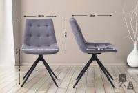 2er Set Esszimmerstuhl Merna Stoff dunkelgrau 2er Set Esszimmerstuhl Merna Stoff dunkelgrau