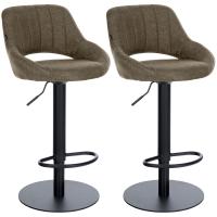2er Set Barhocker HD Milet B Stoff taupe