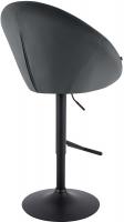 Barhocker London Samt schwarz dunkelgrau 