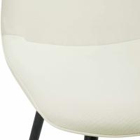 2er Set Esszimmerstuhl Maryam Stoff creme 
