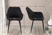 2er Set Esszimmerstuhl Vessa Stoff schwarz 2er Set Esszimmerstuhl Vessa Stoff schwarz