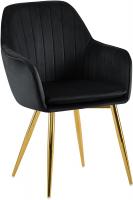 Esszimmerstuhl Cheryl Samt gold schwarz 