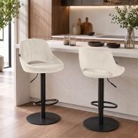 Barhocker HD Milet B Samt creme 