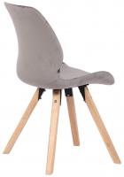 Stuhl Luna Samt grau 