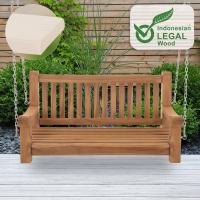 Schaukelbank Joyce mit Sitzkissen 120 cm + teak creme 