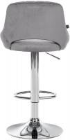 Barhocker Milet Samt chrom dunkelgrau 