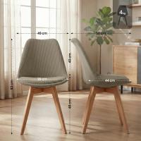 4er Set Stuhl Linares Cord taupe 