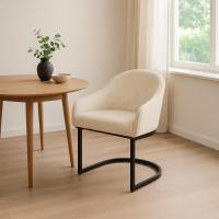 Esszimmerstuhl Jarik Vintage Samt creme 