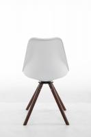 Besucherstuhl Troyes Kunstleder Rund walnuss (eiche) weiß 