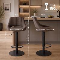 Barhocker HD Milet B Stoff braun Barhocker HD Milet B Stoff braun