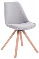 4er Set Besucherstuhl Toulouse Stoff Square Natura grau 