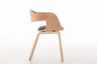 Besucherstuhl Kingston Stoff natura/hellgrau 