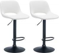 2er Set Barhocker Camden Kunstleder schwarz weiß 