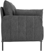 Ziden Couch 2 Sitzer Stoff schwarz 