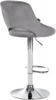 Barhocker Milet Samt chrom dunkelgrau 