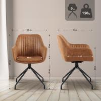 2er Set Esszimmerstuhl Welby Vintage  hellbraun 