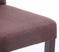 4er Set Esszimmerstuhl Ina Stoff cappuccino braun 